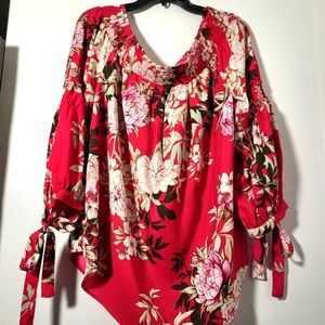 New York and Company Floral Blouse